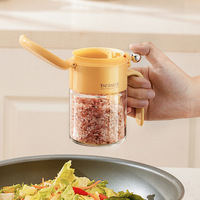 Glass Kitchen Seasoning Box Sealed Moisture-Proof with Spoon Salt MSG Condiment Spice Jar Large-Capacity Luxury Design