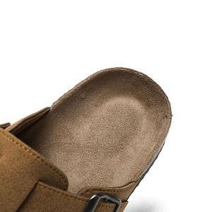 Мужские сандалии-мюли из искусственной замши с вышивкой и стразами, резиновые сандалии-скелетоны для мужчин - Product Image 4