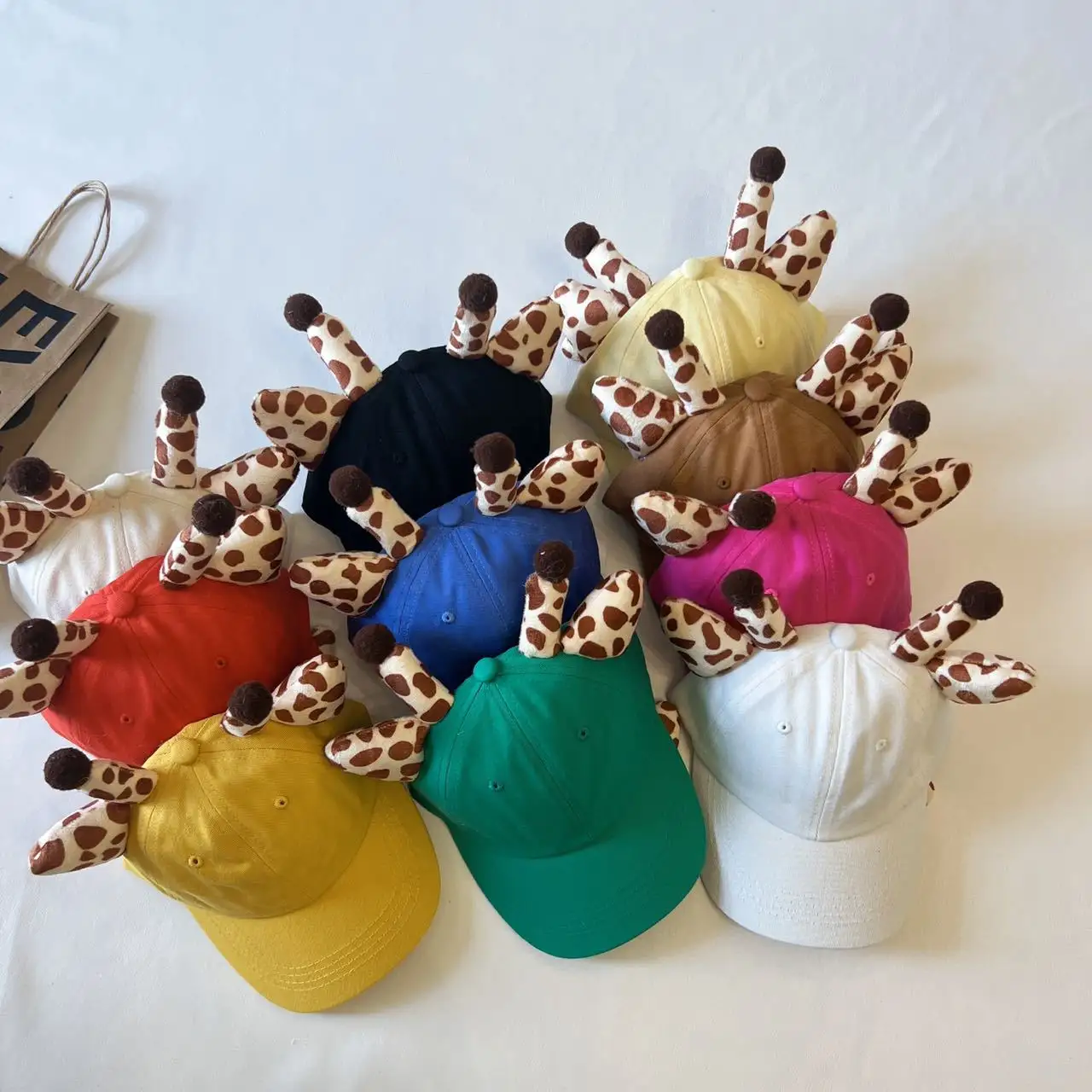 От 3 до 7 лет детские шляпы высокого качества милый 3d Жираф солнцезащитный козырек современная детская весенне-осенняя летняя кепка для детей