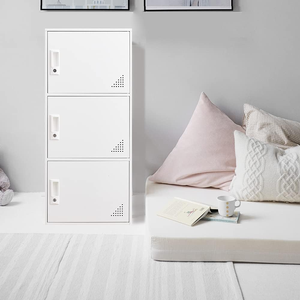 خزانة معدنية بثلاثة أبواب، خزانة تخزين فولاذية للمكاتب، خزائن تخزين للموظفين، خزائن معدنية عمودية للمنزل والمكتب والمدرسة - Product Image 6