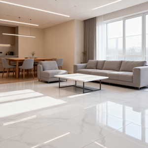 Déstockage d'usine - Carreaux de haute qualité - Carreaux de marbre blanc poli pour sol - Carreaux de porcelaine pour salon - Blanc Carrara 80X80 60X120 - Product Image 2