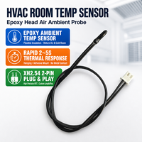 Sensor Suhu Resin Epoksi Tabung Tembaga Berlapis Nikel 10K NTC Thermistor Output Analog Akurasi 1C untuk AC
