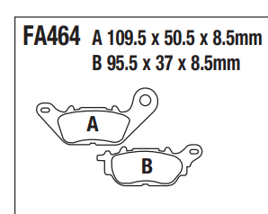 Pastilla de Freno Trasera Semimetálica para FA464, Nueva <span class=keywords><strong>Yamaha</strong></span> NMAX125 150 LTS <span class=keywords><strong>125</strong></span>-C A-NMAX 2DS1 2DP4 D Elight150, Repuestos para Motocicleta - Product Image 6