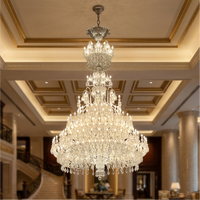 Lustre en cristal de luxe certifié CE, prix d'usine, pour grande salle de bal d'hôtel, réception, salle de banquet, hall de villa, escalier