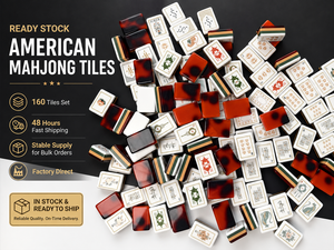 Ensemble de Mahjong américain de luxe Heritage Honey, 166 tuiles en acrylique, règles professionnelles NMJL, dos ambré à 4 couches, Mahjong de designer - Product Image 3