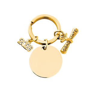 Llavero de Acero Inoxidable Pulido Espejo, Personalizable con Logotipo, <span class=keywords><strong>para</strong></span> Graduación de Secundaria y Universidad 2026, Regalo de Metal - Product Image 3