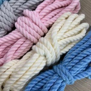 5mm Custom 100% Naturfarbe Baumwolle Braid Schnürsenkel Seil Schnürsenkel 1,2 m pro Streifen - Product Image 3