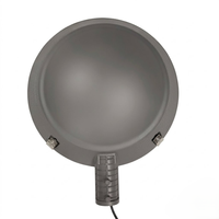 Lámpara de Poste Tipo Domo, Farol de Jardín Semiesférico de 60W, Luminaria para Patio Exterior, Farola de Vidrio Plano, Garantía de 5 Años