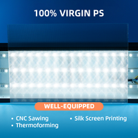 Fabrication Vente Transparent En Plastique Extrudé Ps Prismatic Diffuer Panneau Ugr Diffus Feuille pour Lumière Led