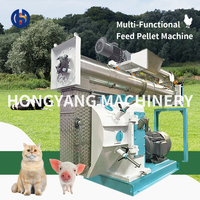 Nouvelle machine à granulés d'aliments pour volailles de petite taille, haute efficacité, en acier inoxydable, pour aliments pour animaux à base de soja et de céréales, avec matrice annulaire et moteur