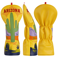 Nouveau Design Accessoires de Golf en Cuir PU Pilote de Golf Couvre-chef de Club en Bois Couvre-chef de Golf Cactus