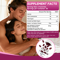 Suppléments booster de la libido féminine sans sucre de marque privée OEM Gommes de soutien pour la santé des niveaux d'hormones chez l'adulte en gros