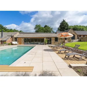 Azulejos de suelo de piedra caliza Beige de Portugal Exterior revestimiento de pared escalera exterior Porto Beige Moleanos piedra de pavimentación de piedra caliza para <span class=keywords><strong>casa</strong></span> - Product Image 2