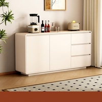 Buffet en bois avec tiroirs et étagères ouvertes, armoire de rangement pour salle à manger pour appareils de cuisine et vaisselle