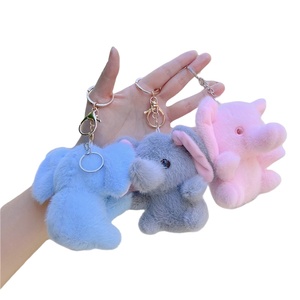 12Cm Dễ Thương Voi Keychain Sang Trọng Đồ Chơi Động Vật Mặt Dây Chuyền Mềm Nhồi Bông Búp Bê Ba Lô Xe Túi Vòng Chìa Khóa Trang Trí Nội Thất Kid Quà Tặng Cho Claw Máy - Product Image 1