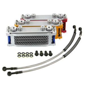 Kit de refroidisseur d'huile universel pour <span class=keywords><strong>motocross</strong></span> <span class=keywords><strong>50cc</strong></span>-140cc, modifié pour <span class=keywords><strong>Honda</strong></span> Yamaha Kawasaki Dirt Bike Mopeds Enduro <span class=keywords><strong>Motocross</strong></span> - Product Image 6