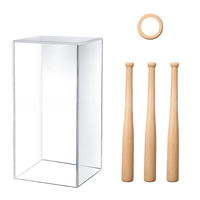 Boîte de présentation multi-sports en acrylique haute transparence pour golf, softball, basketball, football - Collection d'art et de mode