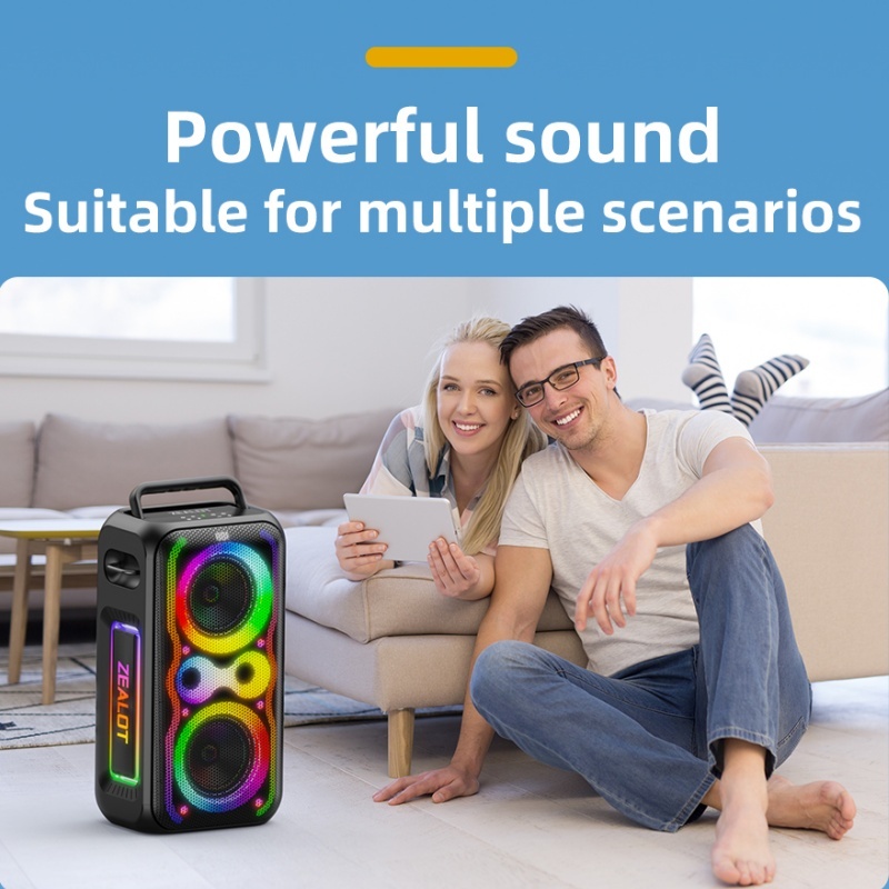 2025 NEW ZEALOT PT21 Professional Portable Wireless Speaker Outdoor Waterproof Massive Bass Party Karaoke LoudSpeaker Boombox · image 5