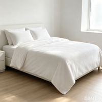Tissu de drap de lit en microfibre de polyester brossé, doux et uni, en gros