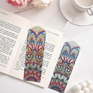 Large Size DIY Diamond Painting Bookmarks Kit Modern Style Eco-Friendly Acrylic Plastic Mixed Colors Bookmarks Promotional