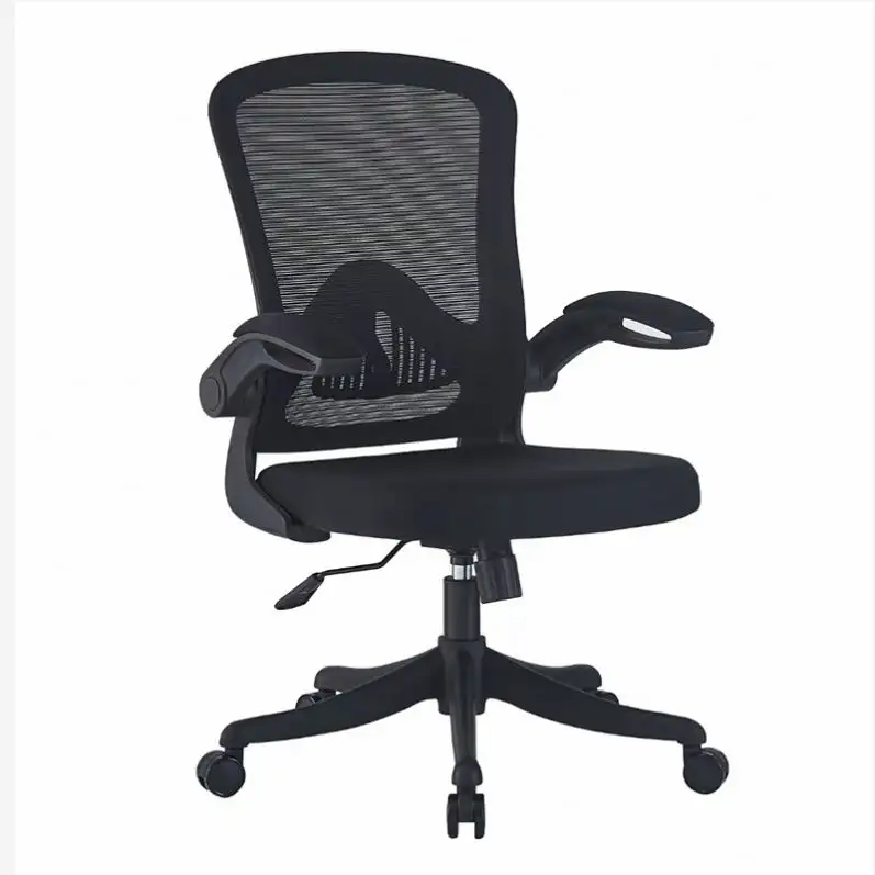 Cadeira giratória moderna durável barata para escritório com base de metal e apoio traseiro