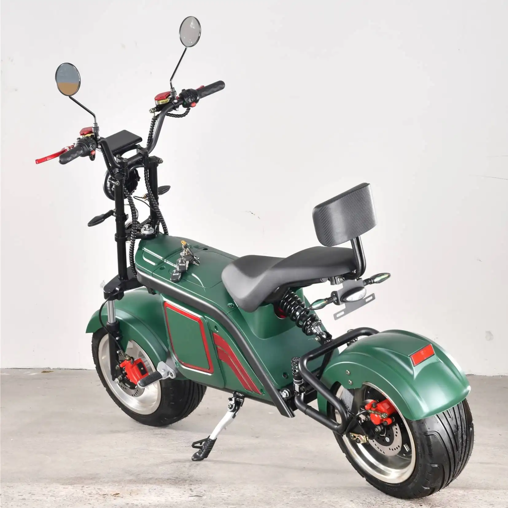 Pneus larges 1500W Scooter électrique Citycoco 60V 12ah batterie au Lithium Scooter électrique City 60v