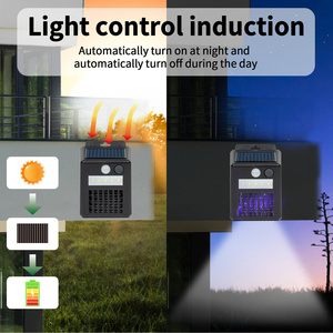 Esta lámpara solar 2 en 1 para acampar y matamosquitos cuenta con un sensor de cuerpo humano, es impermeable para uso en exteriores. - Product Image 2