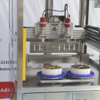 Machine de portionnement de gâteaux à ultrasons pour équipement de production de boulangerie industrielle, nettoyage automatique, acier inoxydable, sécurité