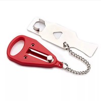 MEINOE Portable Door Lock for Travel - Stainless Steel Security Lock for Hotel Apartment Dorm Room CE FCC