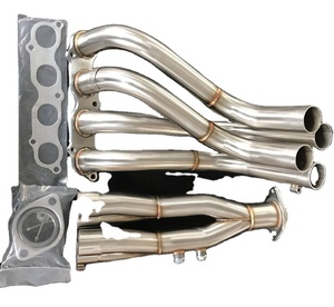 Colector de escape recto de acero inoxidable 304 pulido a espejo <span class=keywords><strong>K20</strong></span> K24, nuevo OEM 92-00 94-01 Integra EG EK DC2 - Product Image 1