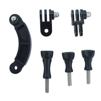 Fabrik preis 9 in 1 Helm Kinnst änder Short Bent Rod Helm Feste Verlängerung sarm halterung für GoPro 13 12 11 10 9