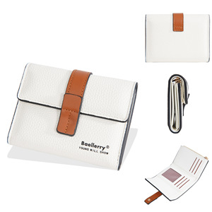Billetera Rfid Pu Cuero Mujer <span class=keywords><strong>Dama</strong></span> China Mujer Cartera Monedero Trifold Titular de la tarjeta de crédito Cartera con cremallera Monedero de bolsillo - Product Image 6