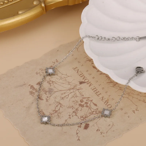 Pulsera de Acero Inoxidable 304 de Alta Calidad, Chapada en Oro Real de 18K, Perla Artificial, Turquesa, Hexagrama, Corazón, Árbol de Ocho Caracteres - Product Image 5