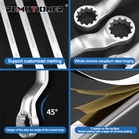 Grosir kunci pas kotak cincin Offset Torx ganda cermin Spanner Plum kepala ganda 6-32mm kustom