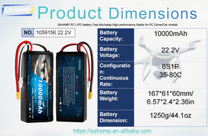 22,2 В 6S 6000/6500 HV/7000 HV/8000/10000/16000/22000mAh 6S Lipo аккумулятор для FPV Дрон БПЛА высоколитий-ионные аккумуляторы - Product Image 3