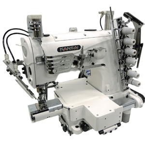Máquina de Coser Industrial de Doble Cadena Kansai, Máquina de Coser Automática de Cama Cilíndrica para Coser Fundas - Product Image 1