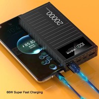 2025 nouveau modèle conteneur batterie externe 66W charge Super rapide Portable 10000mAh Powerbanks plus grande capacité 20000mAh batterie