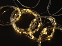 Lampu Hias LED Owl Hot Sale 10 Meter 100 LED 3AA Baterai Tembaga Putih Hangat IP44 untuk Dalam Ruangan, Lampu Natal Pesta