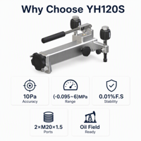 Durable Handheld Pressure Calibrator Pump YH120S Precise Pneumatic Air Vacuum Pump for Long-term Field Instrument Testing