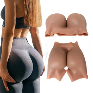 高品質ヒップアップパッド入りクロスドレッサーオープン股下パンツ人工ヒップお尻下着女性用ヒップパンツ - Product Image 1