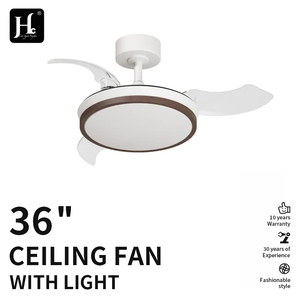 Ventilateur de plafond LED invisible rétractable de haute qualité, personnalisable, pour l'intérieur, 42W, 42 pouces, ABS, 4 pales, avec télécommande - Product Image 2