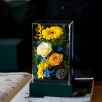 Eeuwige Bloem Afgewerkte Acryl Bloemenbox Rozen Geschenkdoos Valentijnsdag & Moederdag Afstudeercadeau Echte Bloemen Ornamenten