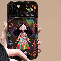 Coque de téléphone en TPU avec design miroir et fenêtre pour iPhone 17 8 Plus X Xr XS 11 12 13 14 15 16 Pro Max – Style Personnalité Fille