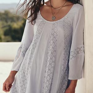 เดรสยาวสไตล์ฝรั่งเศสย้อนยุคสำหรับผู้หญิง ทรงเข้ารูป ใส่สบายๆ ในวันหยุดพักผ่อนช่วงฤดูใบไม้ผลิ ลายดิจิทัล - Product Image 3