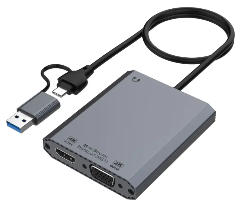 2In 1Tyoe-C pencahayaan Micro USB untuk HDTV VGA AV adaptor kabel dengan Bluetooth USB HUB cocok untuk ponsel