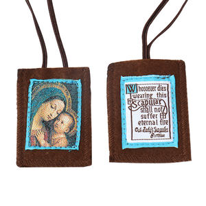 Collar con Colgante <span class=keywords><strong>de</strong></span> Tela <span class=keywords><strong>de</strong></span> Lana <span class=keywords><strong>de</strong></span> la <span class=keywords><strong>Virgen</strong></span> María <span class=keywords><strong>de</strong></span> <span class=keywords><strong>Guadalupe</strong></span>, Amuleto Religioso con Cruz <span class=keywords><strong>de</strong></span> San Benito, Escapulario Católico - Product Image 2