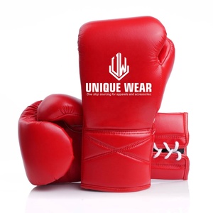 UNIQUE GYM WEAR Guantes de Boxeo Profesionales de Cuero de Alta Calidad, 16 OZ, Cierre Completo, Transpirables y Ligeros - Product Image 1