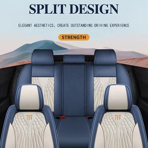 Housse <span class=keywords><strong>de</strong></span> siège <span class=keywords><strong>de</strong></span> voiture en cuir Nappa PU 5D universelle, imperméable, pour toutes <span class=keywords><strong>les</strong></span> saisons, 5 places, pour berline et SUV - Product Image 4