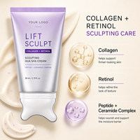 Crème Gua Sha raffinante au collagène et au rétinol de qualité supérieure |   Crème pour le cou pour le lifting et le raffermissement, soin des ridules, masseur pour le cou, soins de la peau coréens