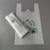 Sacs de courses en plastique transparent réutilisables personnalisés pour les supermarchés, en gros